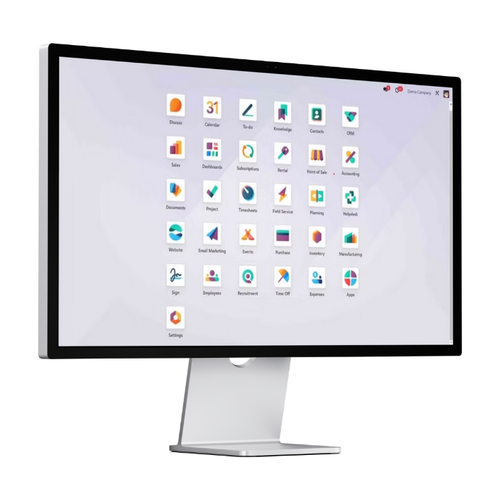 Odoo beginscherm Odoo beginscherm