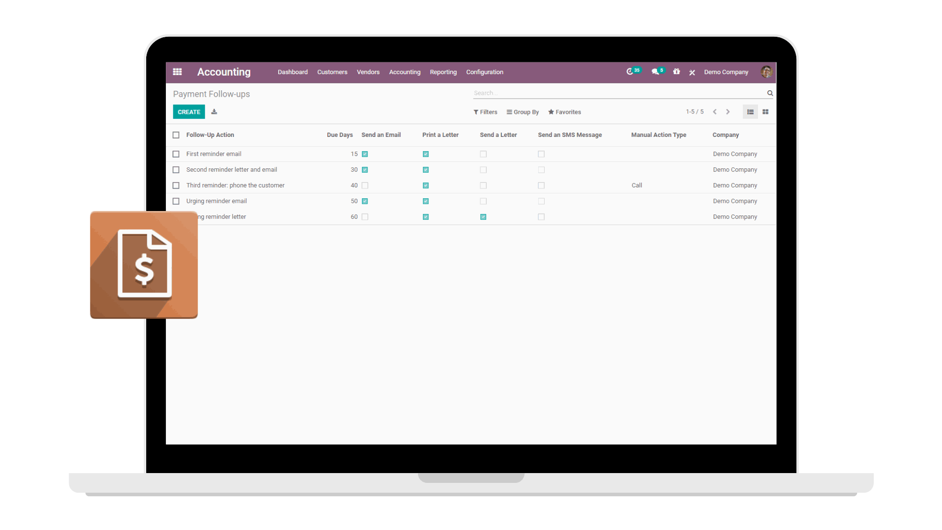 Odoo accounting