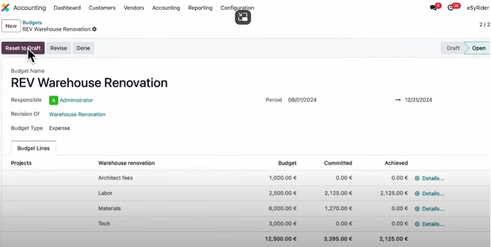 Budghetbeheer in Odoo 18 Budghetbeheer in Odoo 18