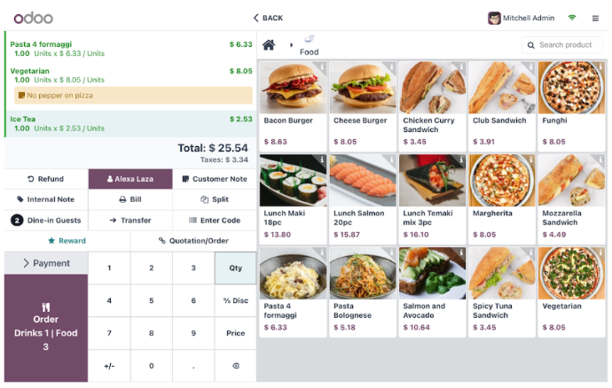 Kassa in Odoo