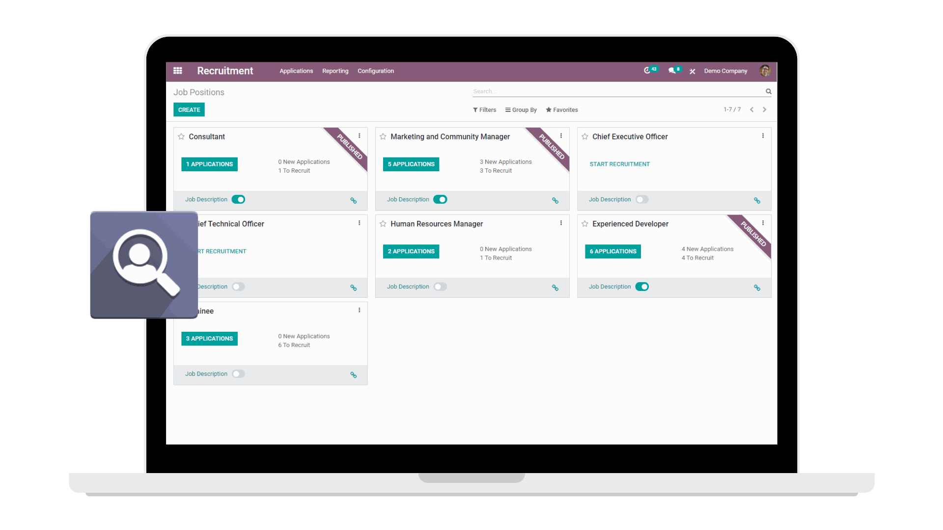 Odoo recruitment app