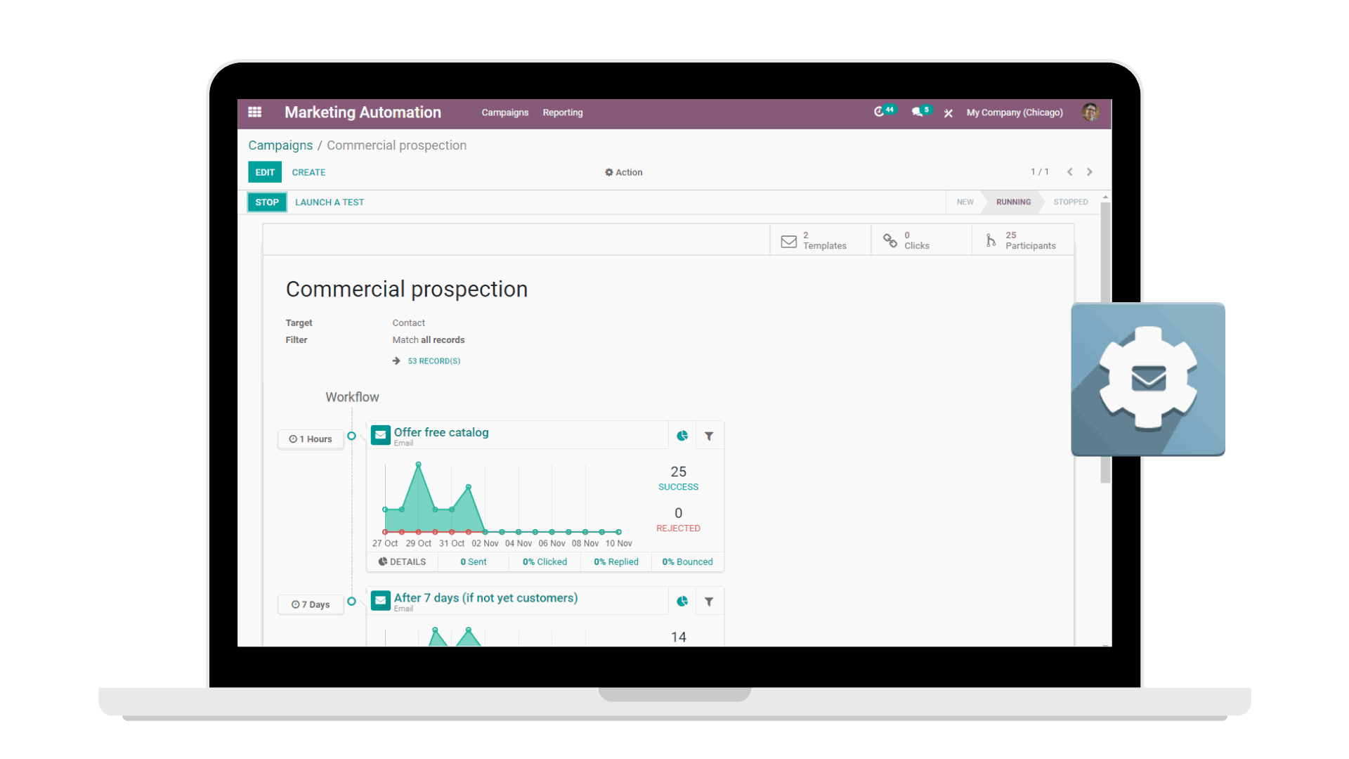 Odoo marketing automation app