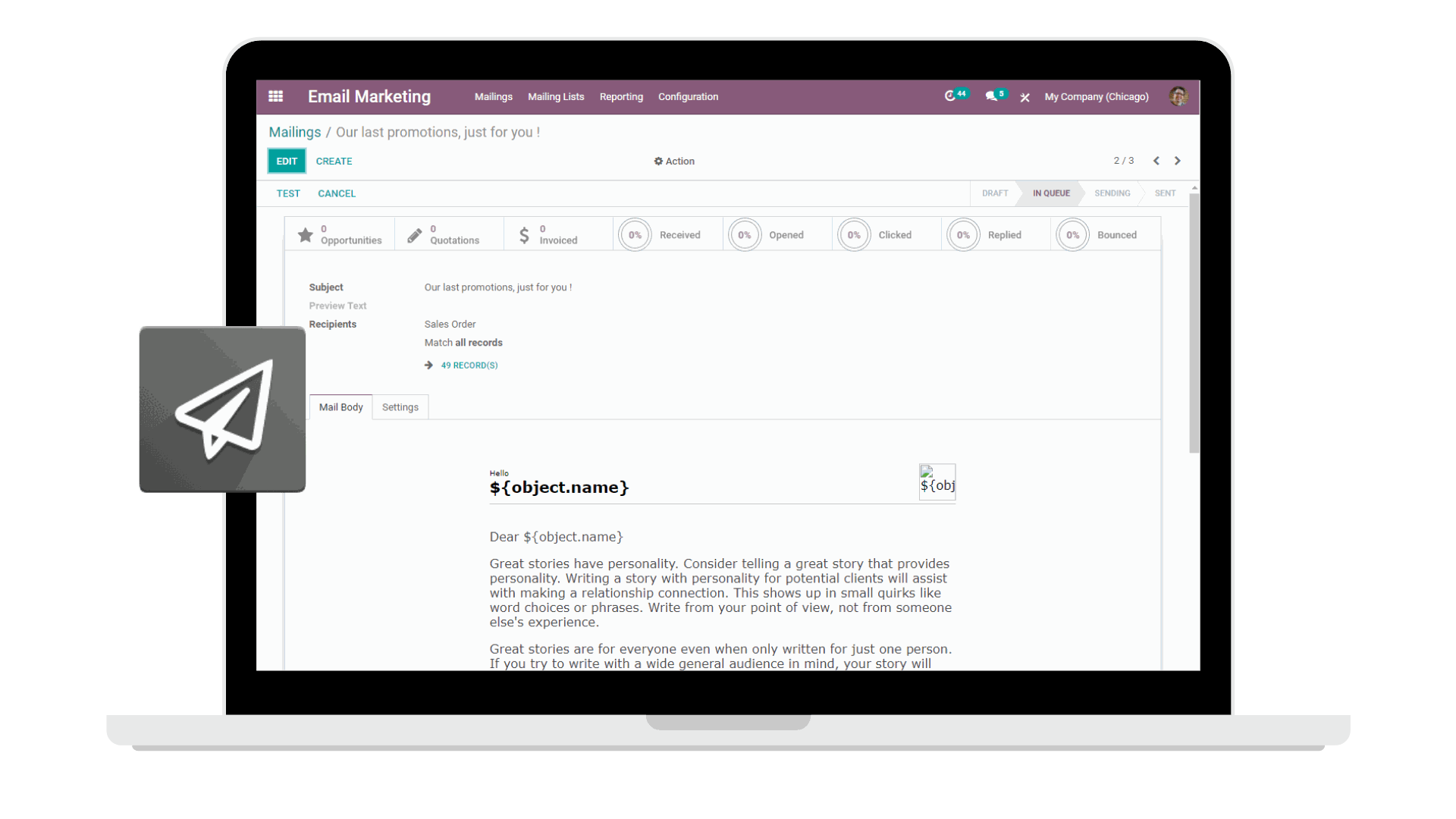 Odoo email marketing app Odoo email marketing app