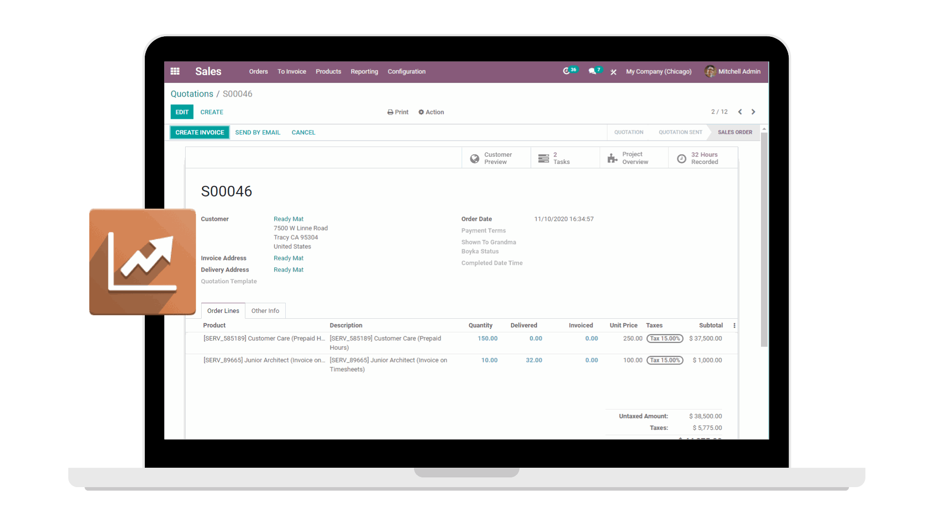 Odoo Sales app