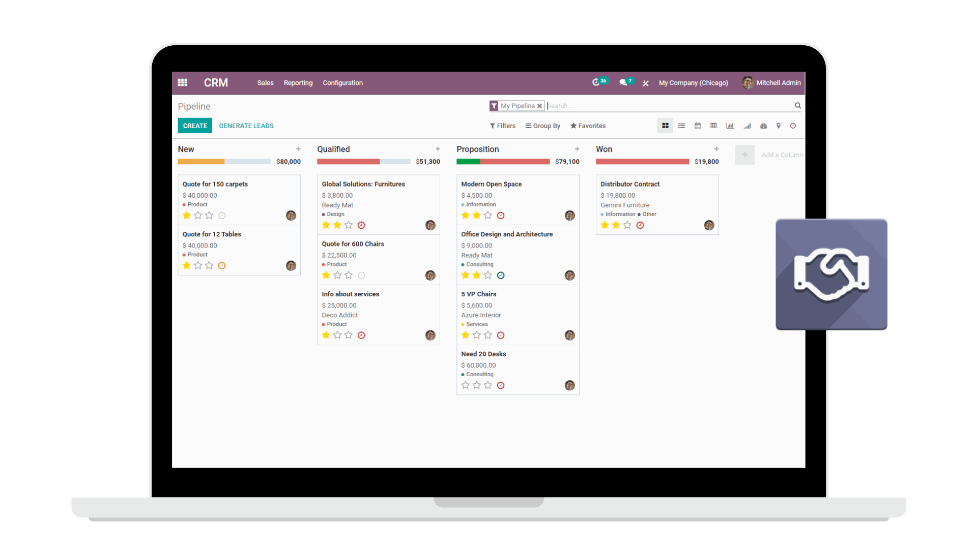 Odoo CRM app